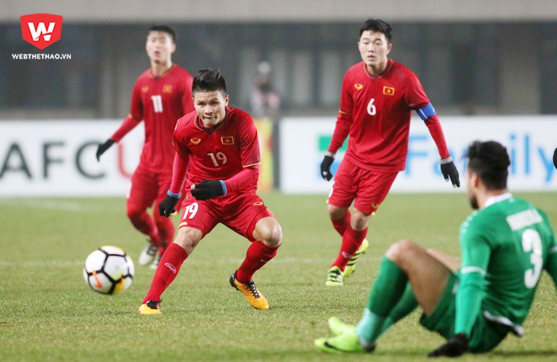 Quang Hải đã có 4 bàn thắng ở VCK U23 châu Á 2018. Ảnh: Anh Khoa. Quang Hải đã có 4 bàn thắng ở VCK U23 châu Á 2018. Hình ảnh: Anh Khoa.
